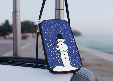 Snowman in Falling Snow Passport Wallet