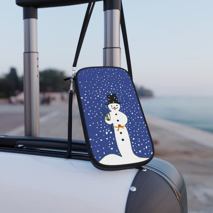 Snowman in Falling Snow Passport Wallet