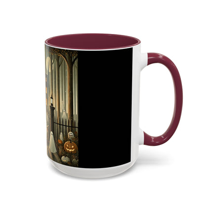 Ghostly Welcome – A Halloween Night Colorful Mugs (11oz, 15oz)