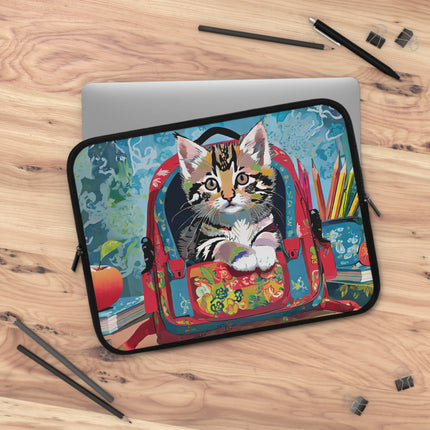 Whiskered Wanderings Laptop Sleeve
