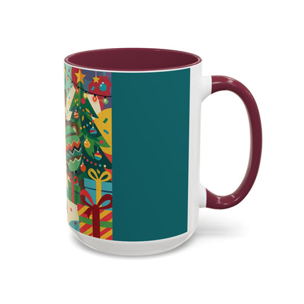 🎄✨ The Lady Of The Christmas Ornament Colorful Mug – Art Deco Holiday Fantasy