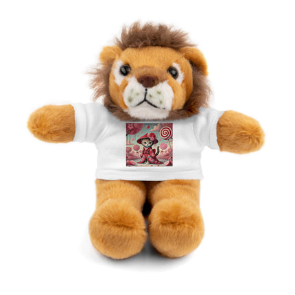 Whimsical Geisha Kitten in a Valentine Garden Stuffed Animals with Tee