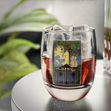 Whispers of Love: A Vintage Art Deco Fairytale Whiskey Glass