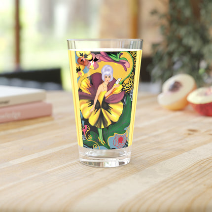 Enchanted Pansy Elegance Glass, 16oz