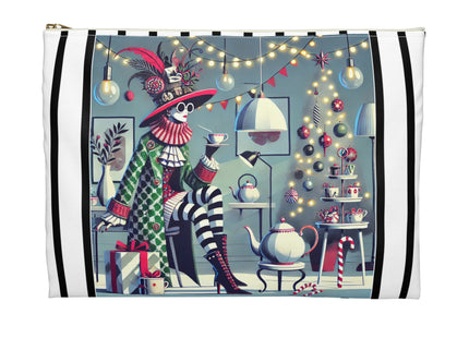 Whimsical Christmas Tea Party Accessory Pouch
