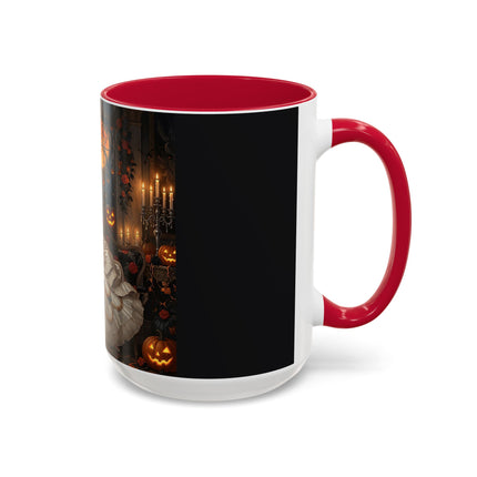 🌙🎃 The Moonlit Pumpkin Parlor Colorful Mug – Elegant Halloween Charm