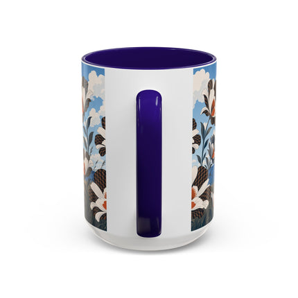 🌊🌼 The Windswept Seaside Promenade Colorful Mug – Art Deco Coastal Elegance
