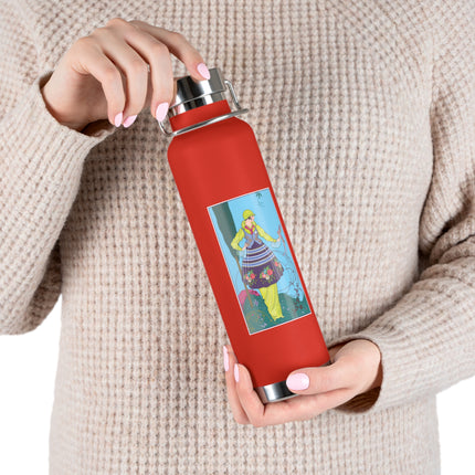 Exquisite Elegance by Umberto Brunelleschi Copper Vacuum Insulated Bottle, 22oz
