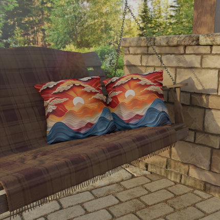 Vibrant Sunrise Sky Outdoor Pillows