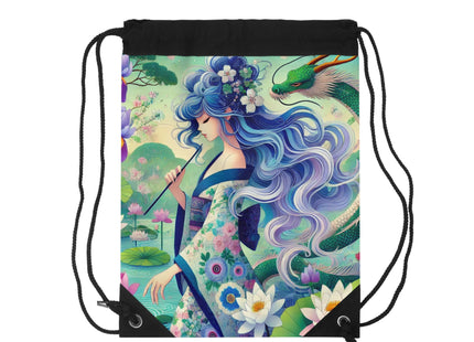 Fairy of the Koi Pond Drawstring Bag