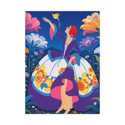 🐦🌸 The Enchanted Birdsong Postcards With Envelopes – Art Deco Garden Whimsy