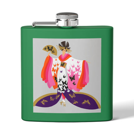 Butterfly Kimono Flask – Elegant Japanese Fantasy & Whimsical Grace