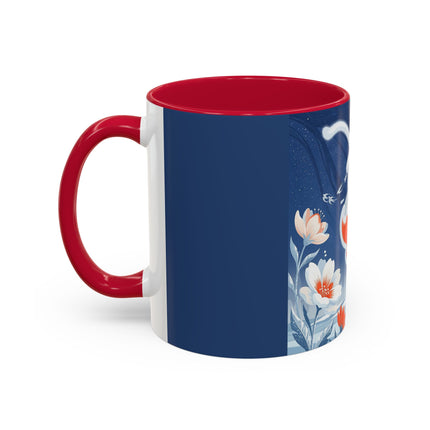 ❄️⛸️ The Winter Skater’s Flight Colorful Mug – Art Deco Floral Fantasy