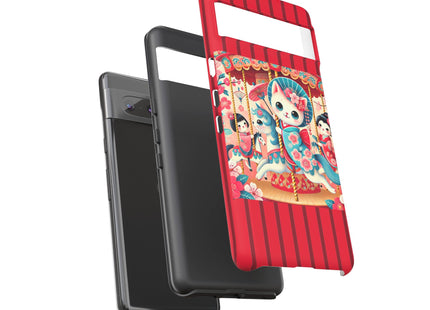 Geisha Kitten's Enchanted Carousel Phone Cases