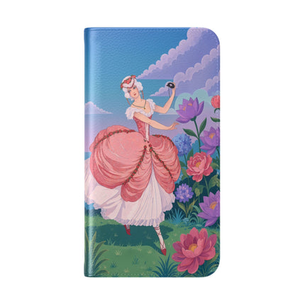 🌸🩰 The Garden Dancer Flip Case – Art Deco Floral Whimsy
