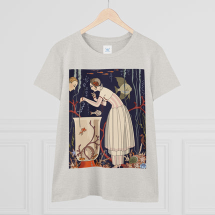 L'Etourdissant Petit Poisson (The Dazzling Little Fish) by George Barbier Women's Midweight Cotton Tee