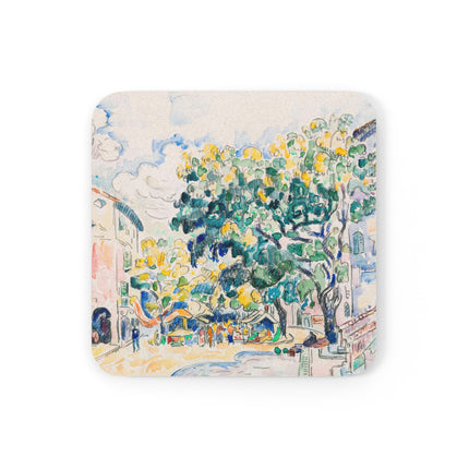 Antibes by Paul Signac Coaster – Sunlit Tree & Mediterranean Glow