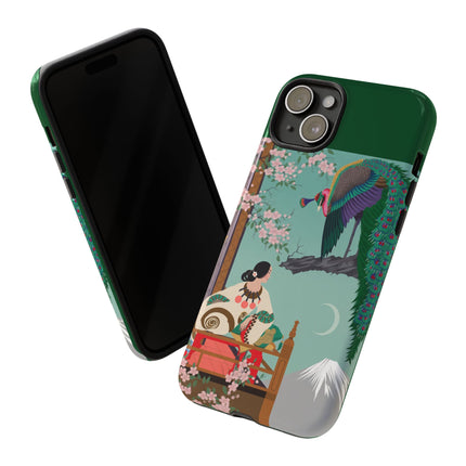 Peacock Garden Phone Case – Japanese Elegance & Timeless Beauty