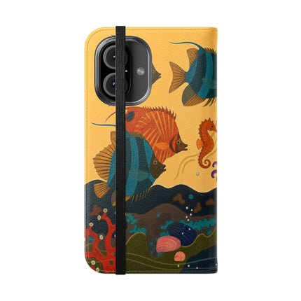 🐚🌊 The Lady Of The Enchanted Pearl Flip Case – Art Deco Undersea Fantasy
