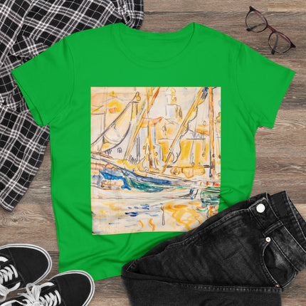 Saint-Tropez by Paul Signac Women's Midweight Cotton Tee
