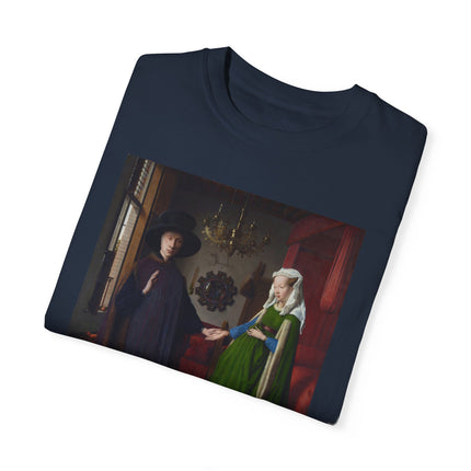 Arnolfini Portrait by Jan Van Eyck Unisex Garment-Dyed T-shirt