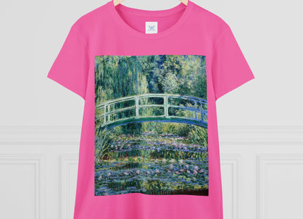 Water Lilies and Japanese Bridge by Claude Monet Women's Midweight Cotton Tee