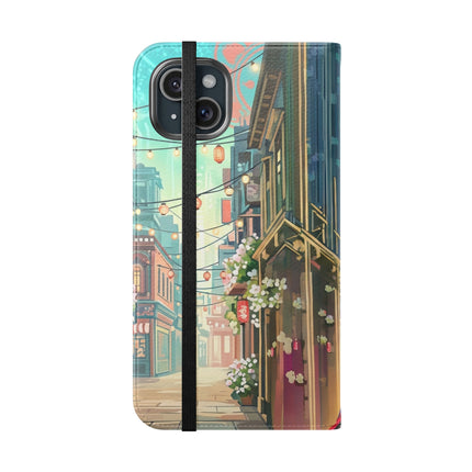 🦝✨ Cybernetic Red Panda Flip Case – Neon Charm & Futuristic Wonder