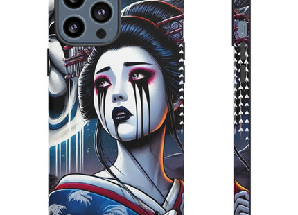 Geisha’s Black Ink Tears Phone Cases