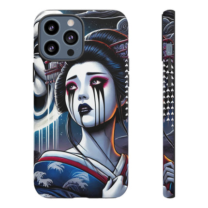 Geisha’s Black Ink Tears Phone Cases