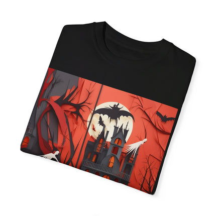 Halloween Night Scene Unisex Garment-Dyed T-shirt