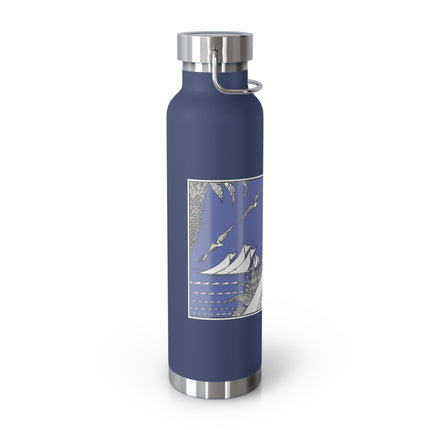 Coastal Elegance Copper Vacuum Insulated Bottle, 22oz