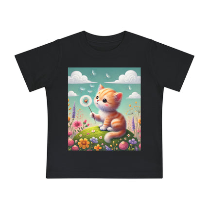 Kitten’s Whispers of Spring Baby T-Shirt – Gentle Breezes & Sweet Discoveries