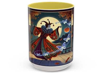 Court Magician with Ghost Butterflies Colorful Mugs (11oz, 15oz)