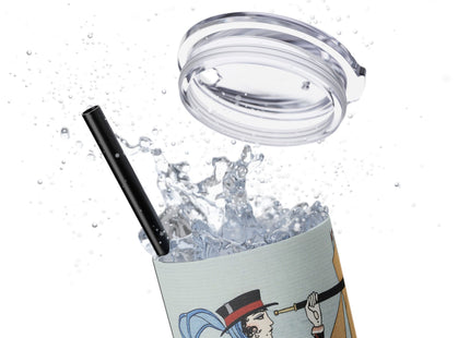 Costume de Yacht by George Barbier Skinny Tumbler with Straw, 20oz