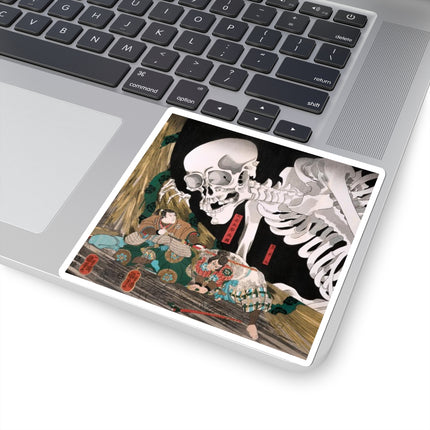 Mitsukuni Defying the Skeleton Spectre by Utagawa Kuniyoshi Kiss-Cut Stickers (4 Sizes)