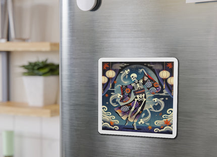 Skeleton Kabuki Performer Die-Cut Magnets (5 Sizes)