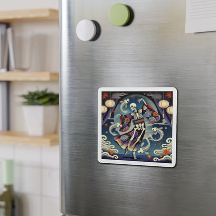 Skeleton Kabuki Performer Die-Cut Magnets (5 Sizes)