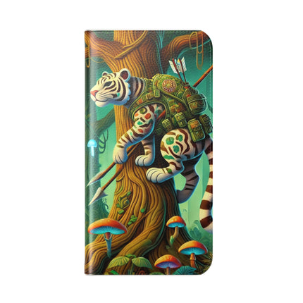 🐅🌿 Silent Stripes Flip Case – Stealth, Grace & Enchanted Forest