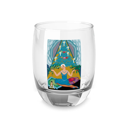 Art Deco Christmas Elegance Whiskey Glass
