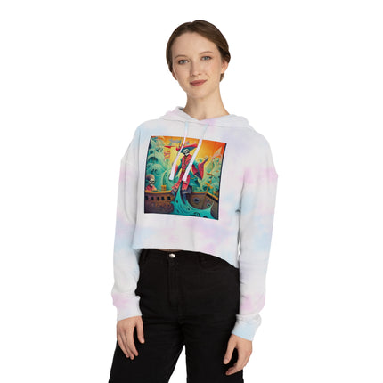 Skeleton Crew of the Misty Seas Women’s Cropped Hooded Sweatshirt