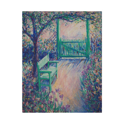 The Green Chair – Tranquil Impressionist Garden Scene