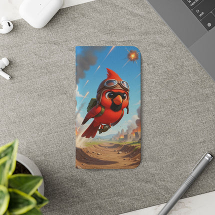 🐦✈️ The Cardinal Dive Bomber Flip Case – Bold Flight & Fearless Adventure
