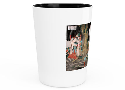 Mitsukuni Defying the Skeleton Spectre by Utagawa Kuniyoshi Ceramic Shot Glass