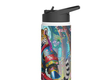 Cyberpunk Leopard Stainless Steel Water Bottle