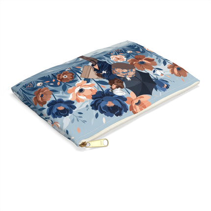 ☂️🌺 The Lady Of The Traveling Garden Accessory Pouch – Art Deco Floral Adventure