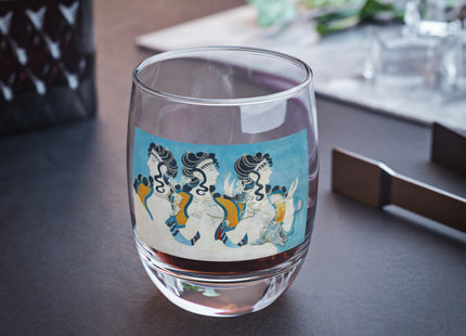 Reproduction of Ladies in Blue by Emile Gilliéron Whiskey Glass