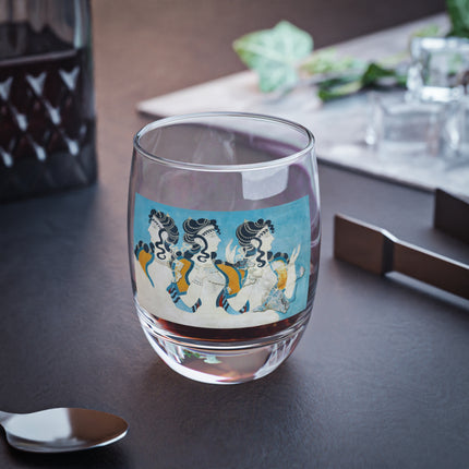 Reproduction of Ladies in Blue by Emile Gilliéron Whiskey Glass