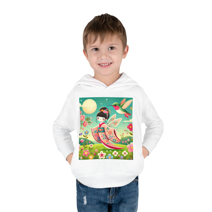 Geisha Fairy and the Hummingbird Blossom Toddler Pullover Fleece Hoodie