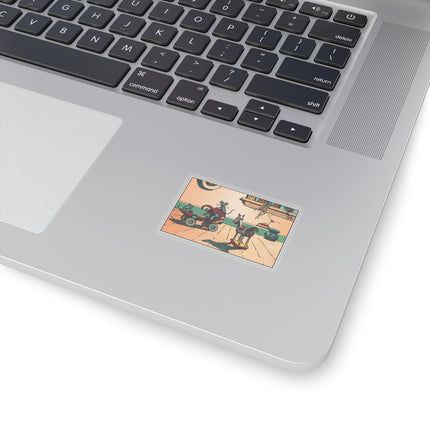 Mischievous Mice on Wheels Kiss-Cut Stickers (4 Sizes)