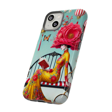 Reading In A Painted Garden Phone Cases